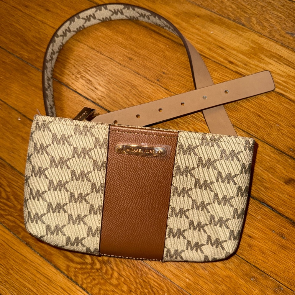 Michael Kors Brown and Tan Belt Bag